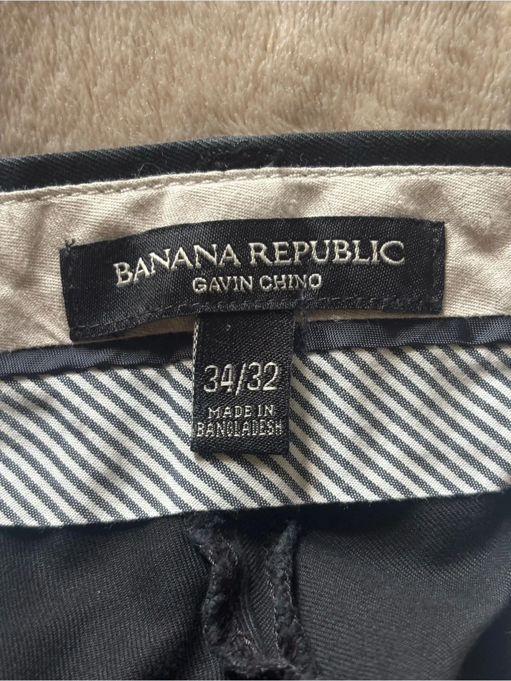 Banana Republic Men's Black Chinos - Gavin Chino